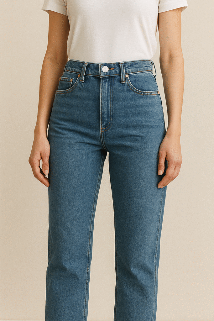 High-Waisted Straight-Leg Jean