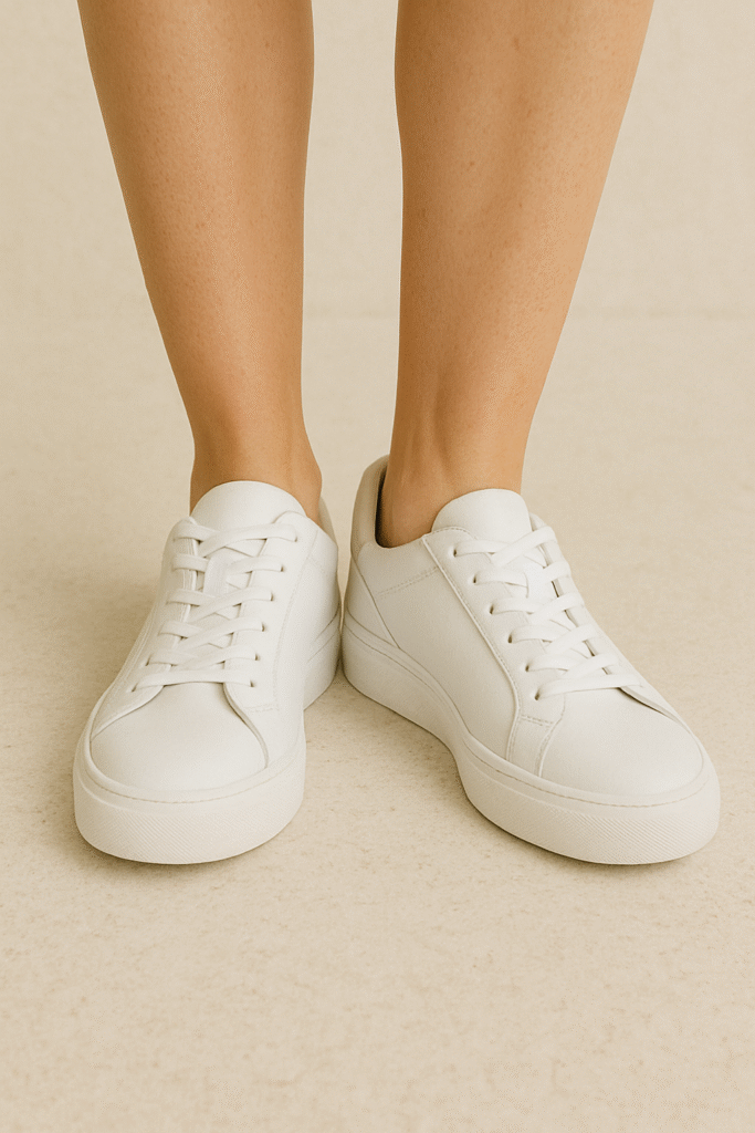 white sneakers